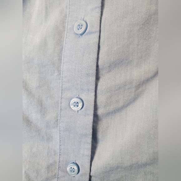 Worthington Blue Button Down Shirt Size 1X - Picture 4 of 9
